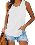 Minclouse Women's Tank Tops Scoop Neck Sleeveless Tees Casual Loose Fit Camisole