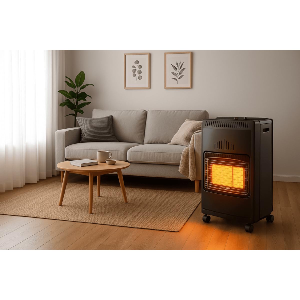 NIKLAS - Chauffage à gaz 4200W Pliable - 3 puissances de Chauffe - Jusqu'à 40m2- Poele à gaz Mobile - Brûleur céramique Infrarouge