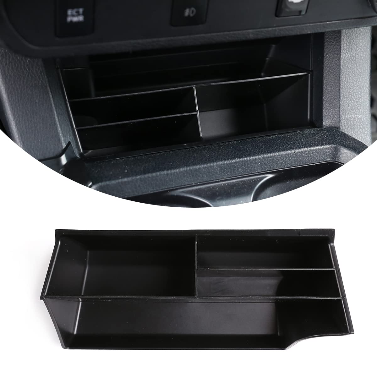 TongSheng for Toyota Tacoma 2016 2017 2018 2019 2020 2021 2022 2023 LHD Center Console Storage Box, ABS Console Storage Tray Organizer, Auto Interior