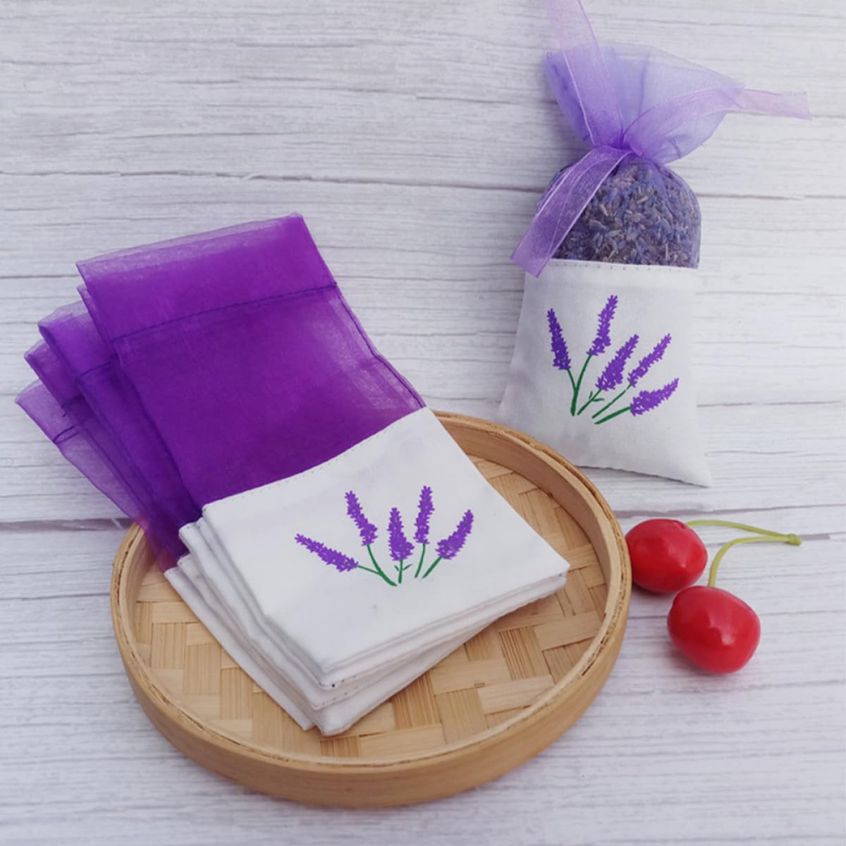 FRCOLOR 5 Ensembles De Lavande Séchée Sachets De Thé Réutilisables Pour Le Thé En Vrac Pot-pourri Pochette Rangement Pochette De Rangement Sachets Décoratifs Coton 20 Pièces * 5