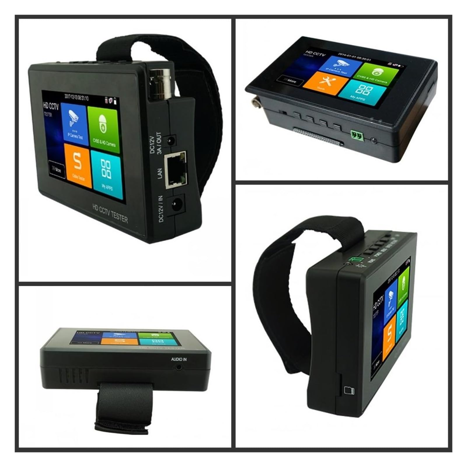 Supporto per tester CCTV per telecamera IP IPC1800SN 4 Pollici 8MP TVI 8MP AHD 1080P CVI CCTV Tester Monitor AHD Tester CVI Tester TVI Tester Con Uscita POE DC12V(1800S)