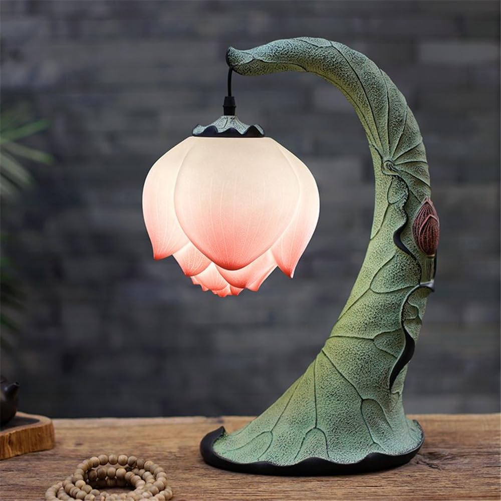Lampada da tavolo Lotus – Lampada da tavolo moderna a LED per soggiorno, camera da letto, studio, villa e decorazione per hotel