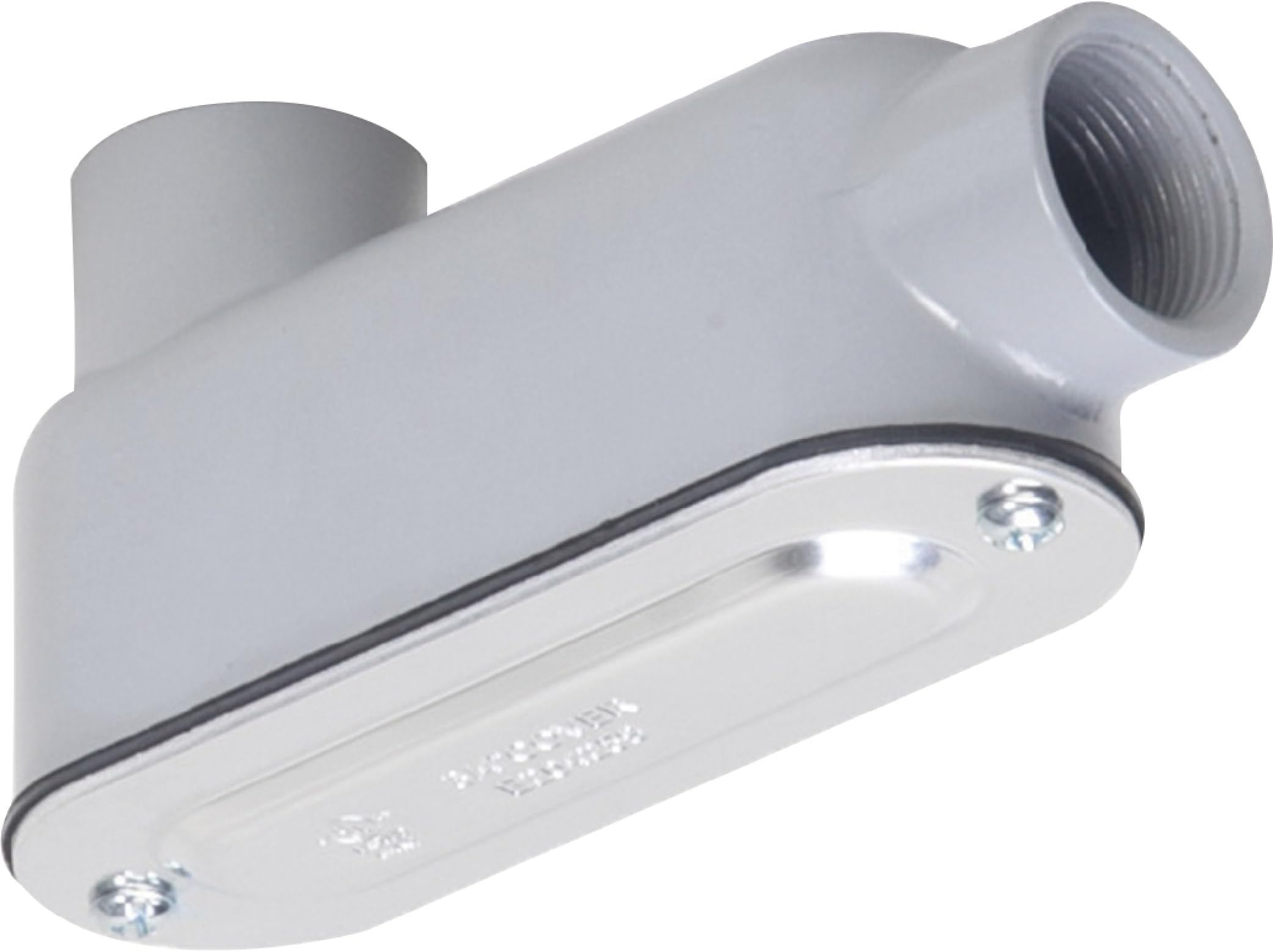 TayMac RLB100 Threaded LB Conduit Body, Die Cast Aluminum, Stamped Steel Cover, 1-Inch, Gray — Amazon image 8