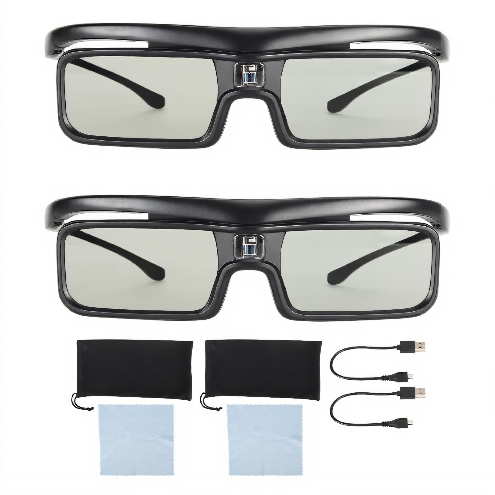 DLP Link 3D-Brille, Wiederaufladbare Active-Shutter-Brille, Kompatibilität mit Active-Shutter-Technologie, für 2500 3000 Pro 3500 Pro