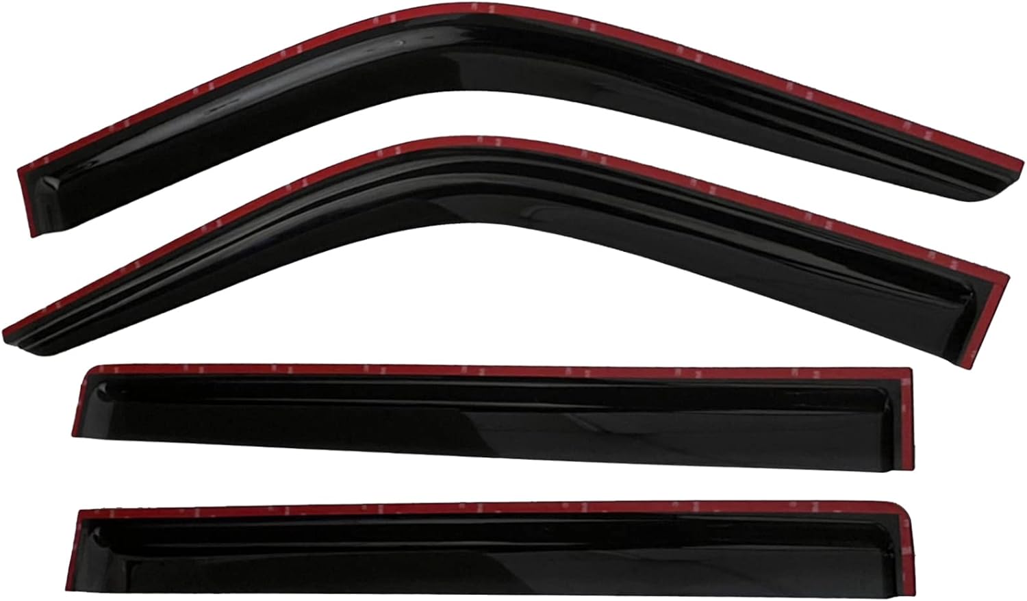 2022-2026 Tape-On Rain Guards for Toyota Tundra CrewMax Side Window Visor Deflectors SR SR5 Limited Platinum TRD Pro Capstone i-Force MAX Tinted Protectors 2023 2024 2025