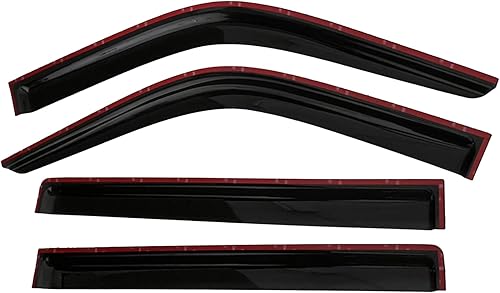 Miniatura 8 de Deflectores tintados con cinta adhesiva para ventana lateral, protectores de lluvia compatibles con Toyota Tundra 2022-2023 CrewMax SR SR5 Limited