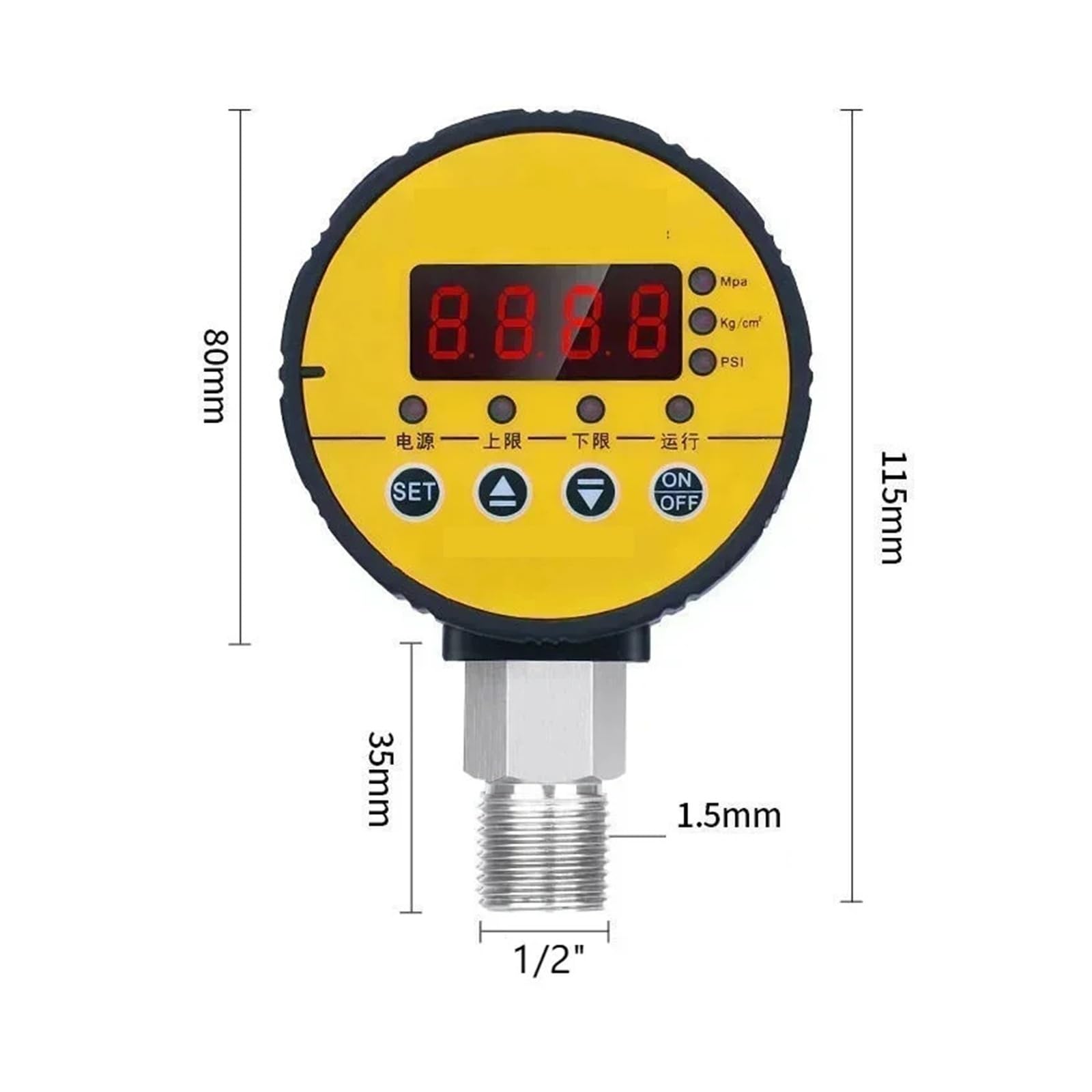 Controlador de interruptor de presión Digital, contacto eléctrico Digital, bomba de agua, tubería, protección contra incendios, positivo