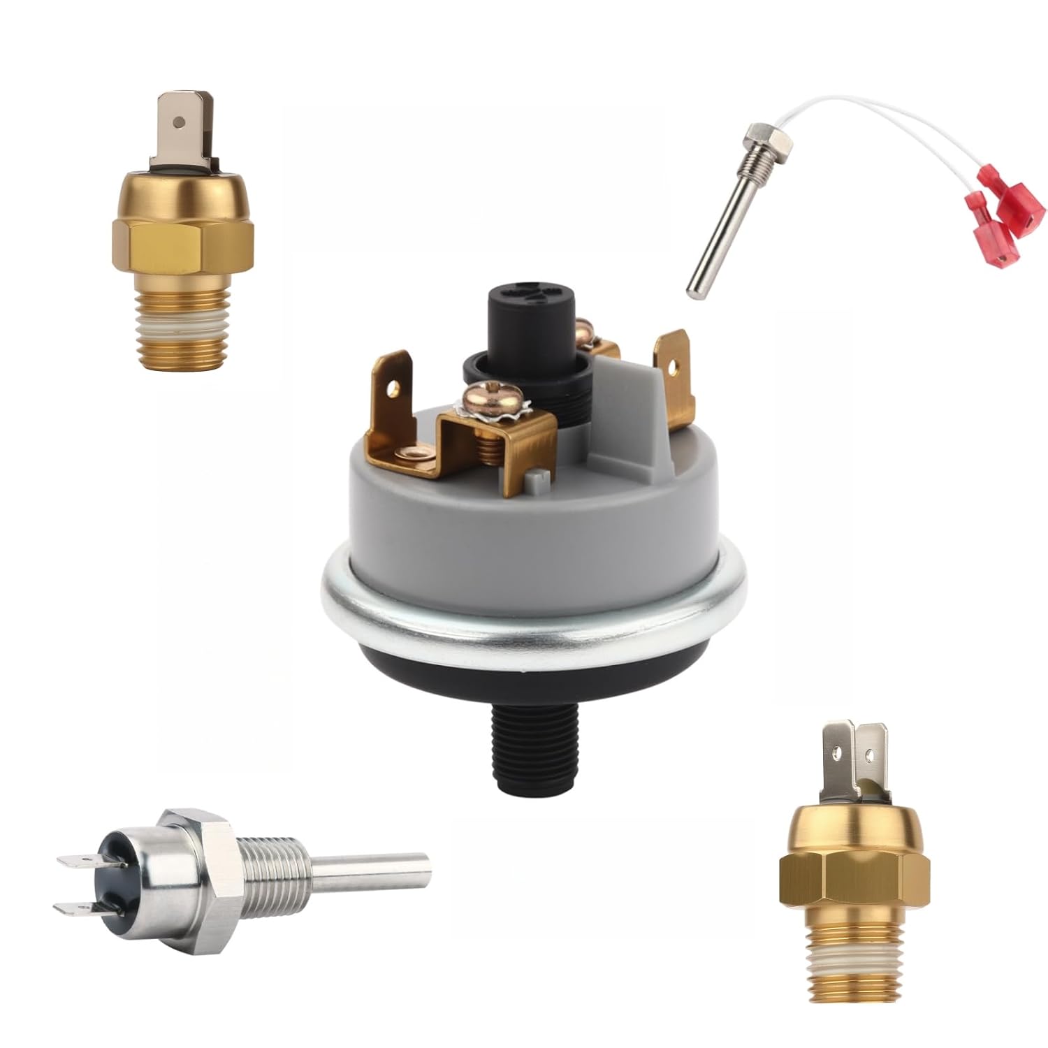 Pool Heater Repair Kit Compatible with Pentair Mastertemp Max-E-Therm Include Stack Flue Sensor, Switch, Thermistor, Replace# 42002-0024S, 42001-0053S, 42001-0060S, 42002-0025S, 42001-0063S