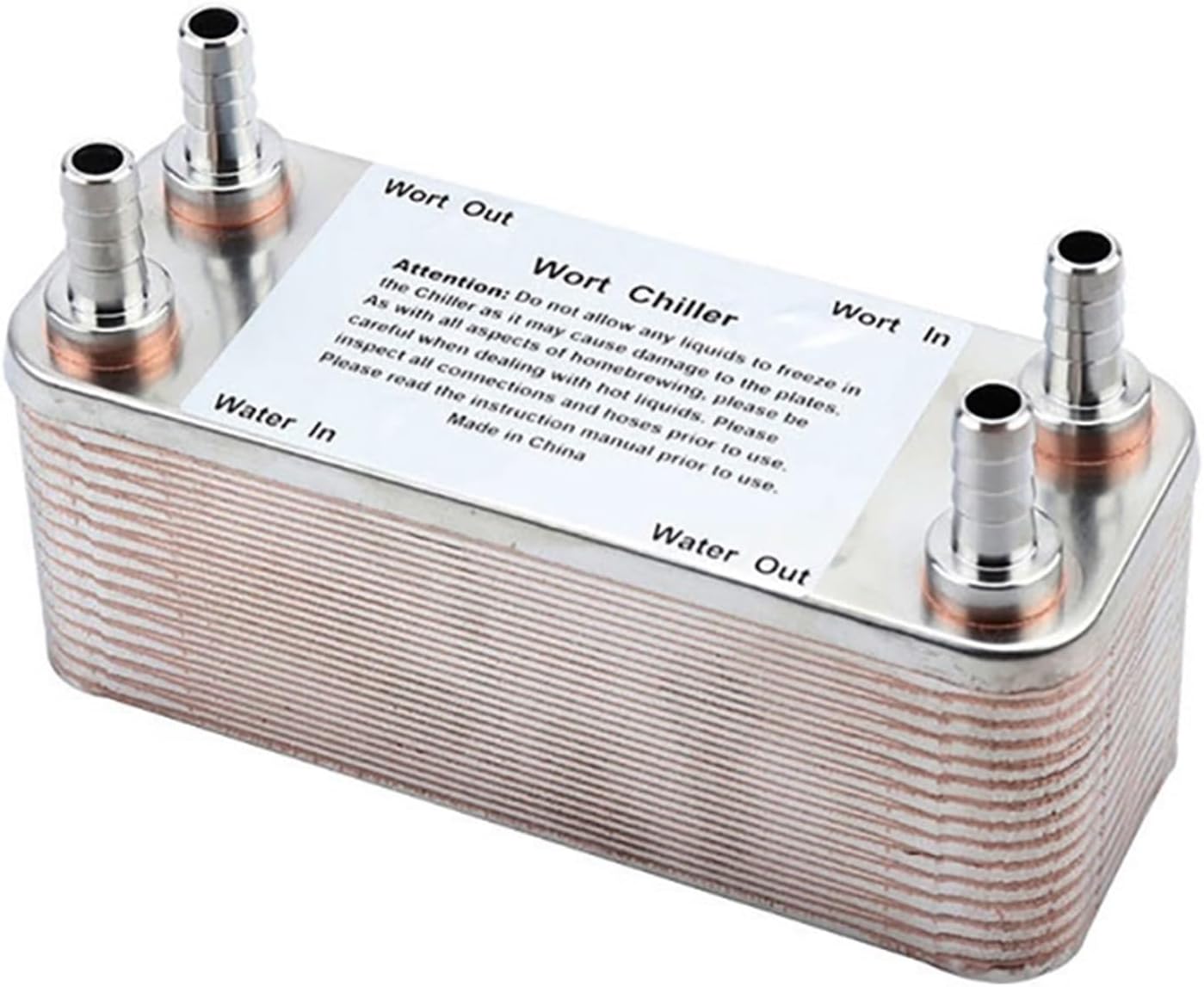 Plate heat exchanger Stainless Plate Wort Chiller 30 plates Brewing Chiller,with 1/2" barb