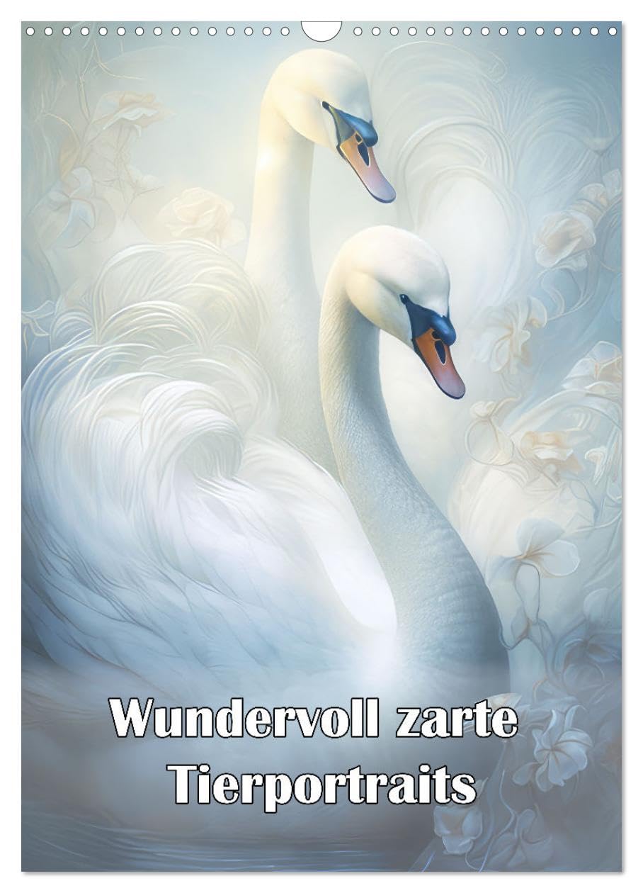 Wonderfully delicate animal portraits UK-Version (Wall Calendar 2026 DIN A3 Portrait), CALVENDO 12 Month Wall Calendar — image 1