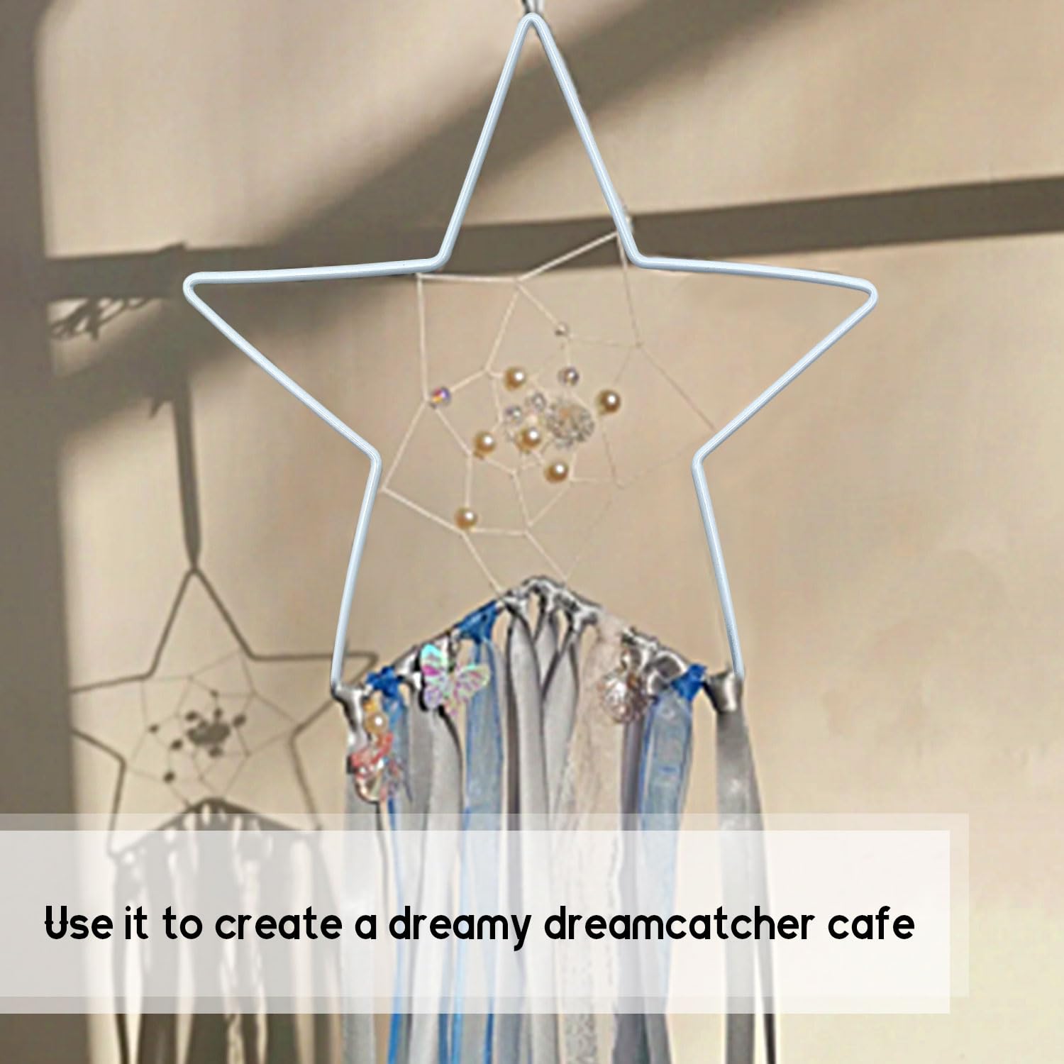 5 Anillos Estrella De Metal Para Decoración | 20 Cm + 1 Estrella 5 Cm | DIY, Bodas, Fiestas