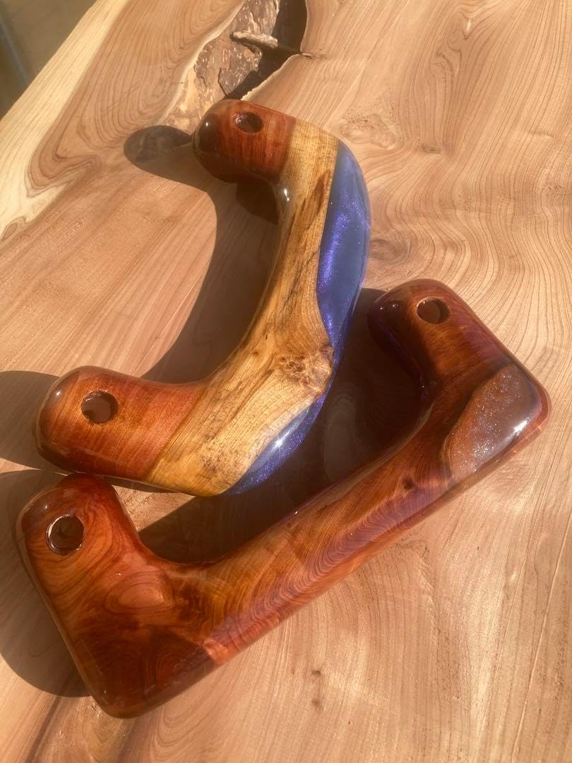 木製アシストグリップ レジン仕上げ 200系ハイエースAピラー用 車＆バイク