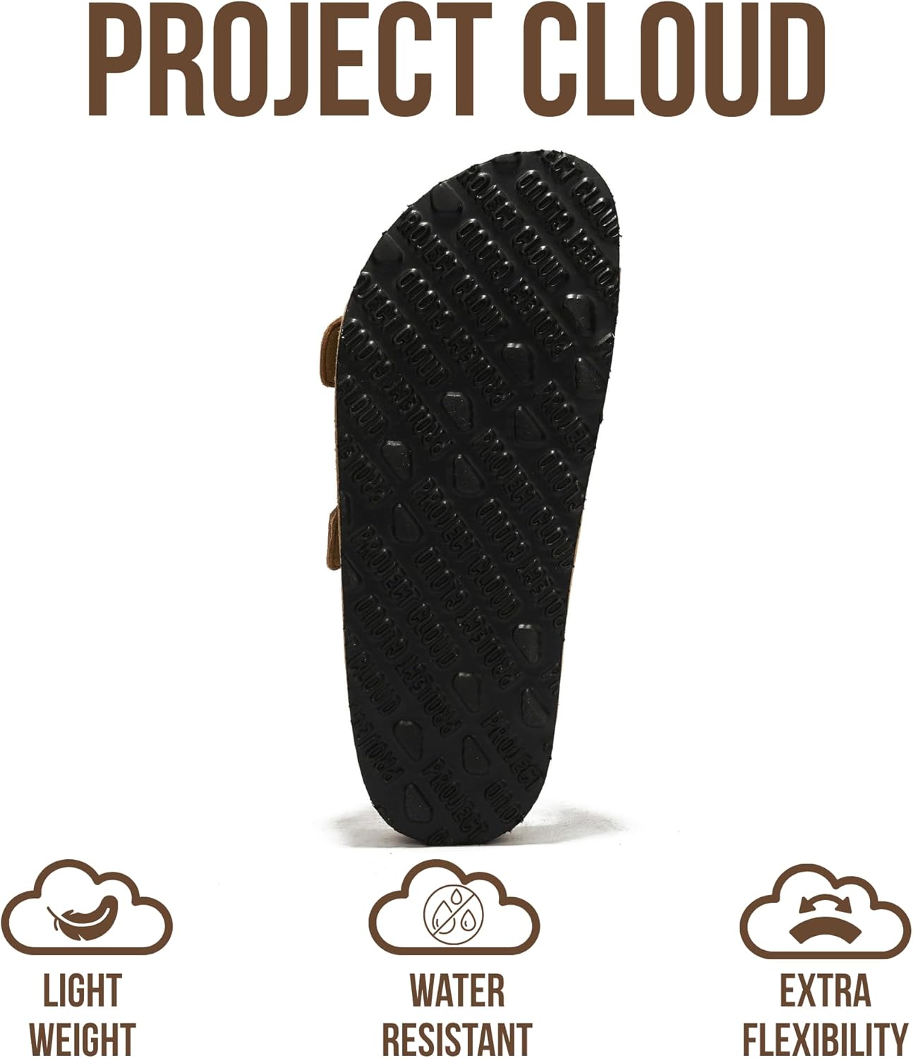 Project Cloud 100% Genuine Leather Flat Sandals For Women 2026 Cork Footbed Womens Sandals with Memory Foam and arch support Vacation Essentials Slides for Women Footwear (Venita) thumbnail