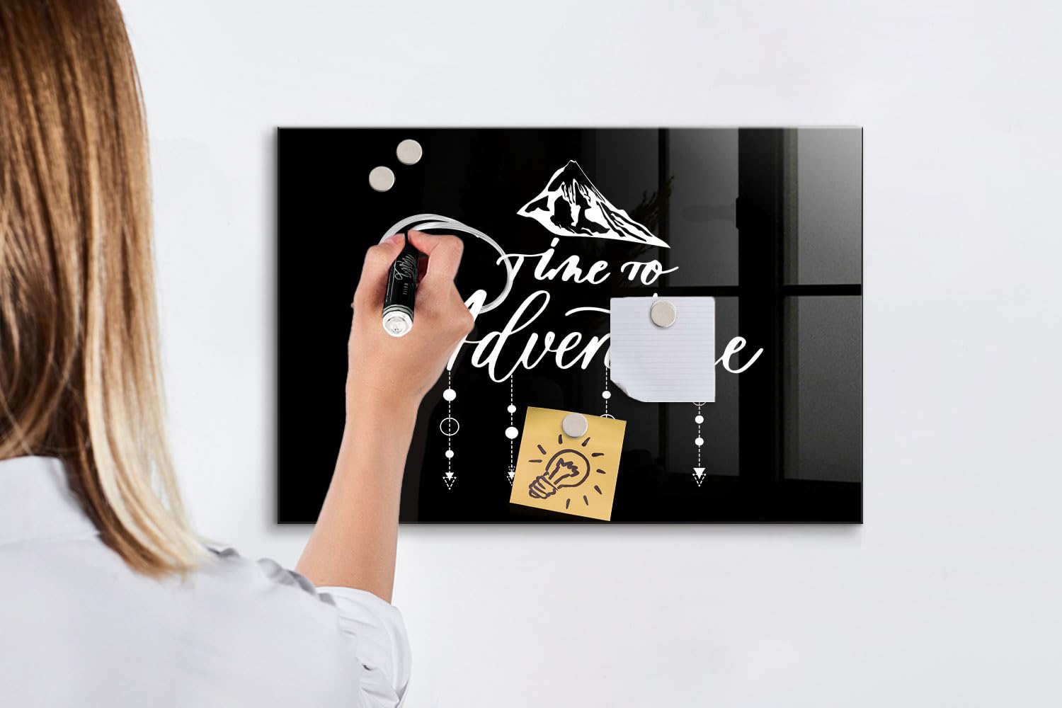 Lavagna in vetro magnetica da parete 120x60 cm | Avventura