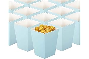 Baby Blue Popcorn Boxes Mini Paper Popcorn Boxes Set Of 36 Cardboard Container,For Party Supplies