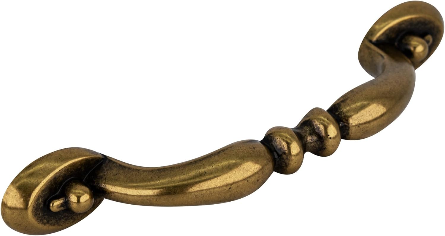 BRIXWELL BXB3031O77-XCP10 Traditional Collection Cabinet Drawer Pull for Kitchen and Cabinet Hardware Burnished Brass - Pack of 10