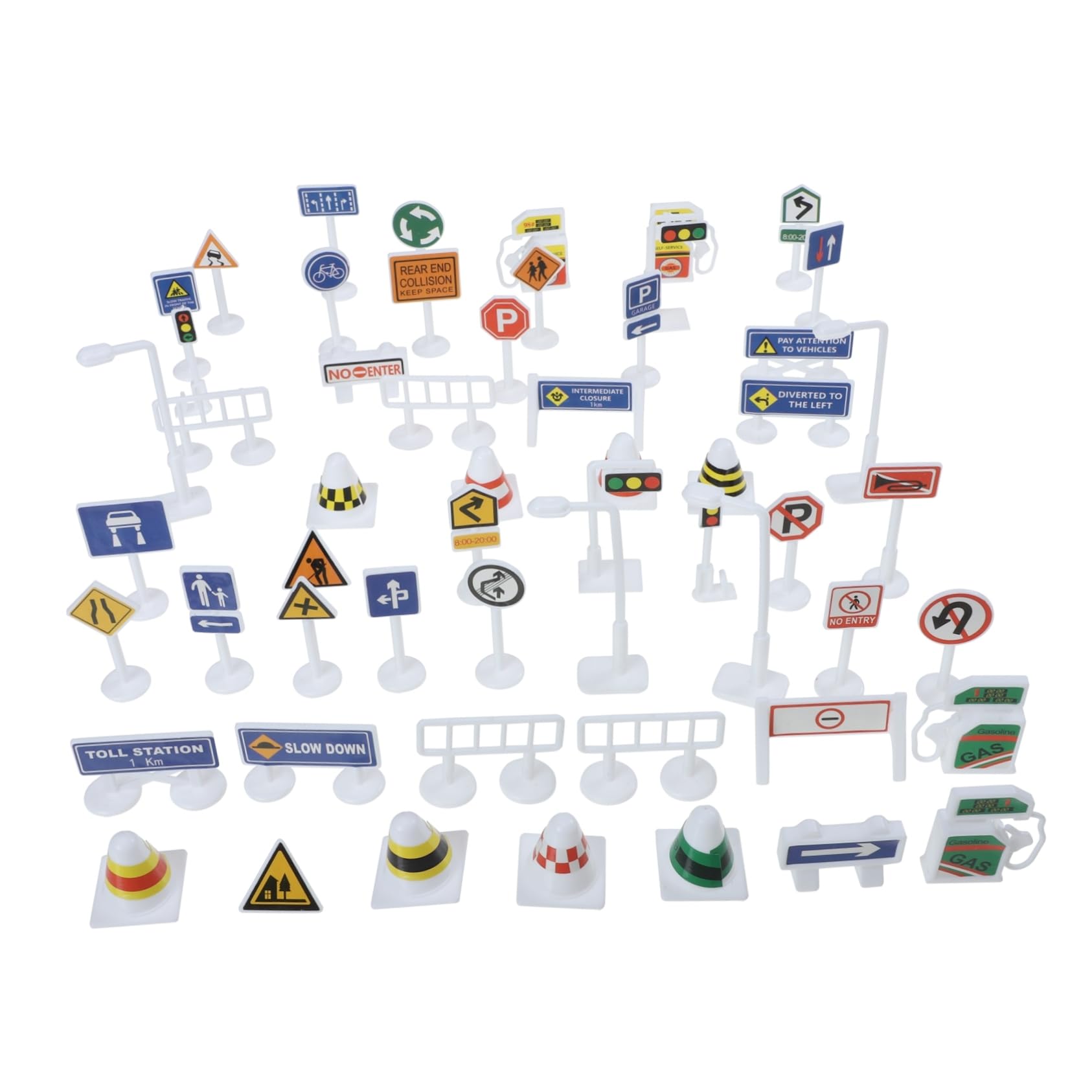 FOYTOKI 2Set Traffic Sign Models Preschool Traffic Signs for Miniature Road Signs for Imaginative Play Fun Learning and Role Playing Activities