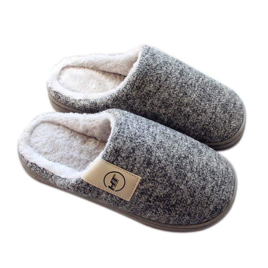 Pantofole da uomo e da donna per primavera, autunno e inverno, per casa, in morbido peluche, antiscivolo, silenziose, calde, con punta avvolta allo stesso stile, pantofole in cotone felpato, pantofole