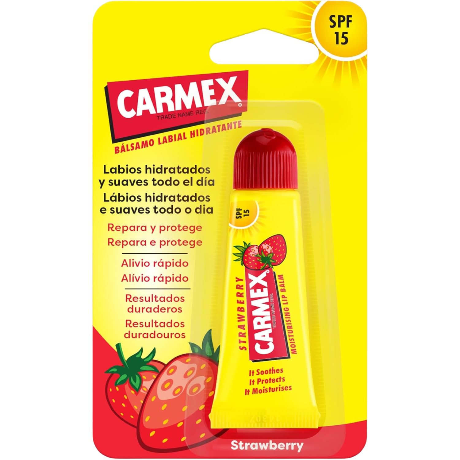 Stick Labbra Idratante Fragola – Formula Protettiva e Lenitiva – 4.25g kit con Spugna Brandizzata SPESA & RISPARMIO Inclusa – Variazioni 4/6/8/10 Pezzi (10)