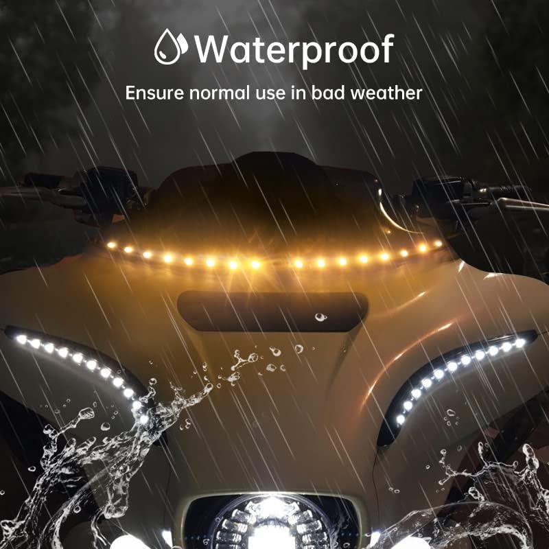 Miniatura 2 de Faro delantero para motocicleta, lámpara LED de señal de giro para Harley Electra Glide Street Glide Ultra Limited Tri Glide 2014-2022