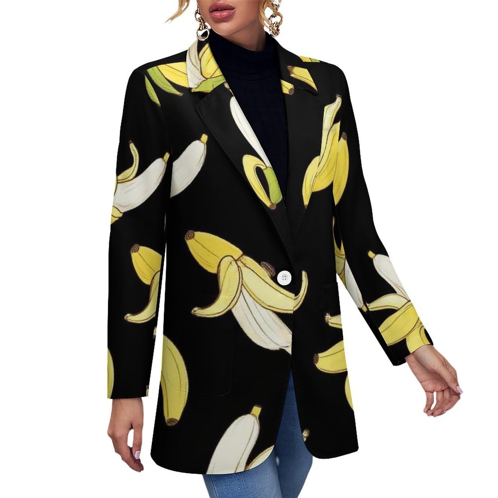 Long Sleeve Blazers for Women Work Office Cardigan Lapel Collar Slim Fit Suit Jackets Ladies Blazers