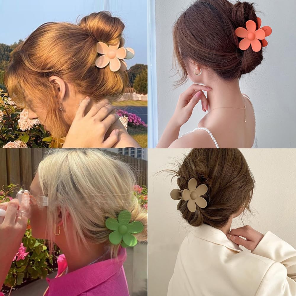 ZSPERKLA 6 Pcs Flower Hair Clips - Image 2