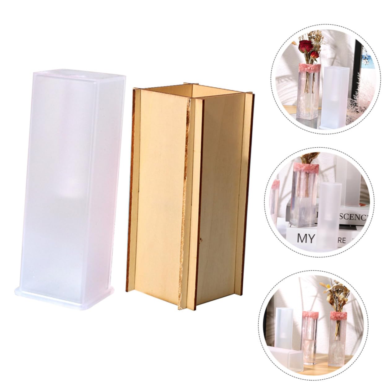 OSALADI 3 Juegos Molde de Florero de Silicona Diy para Decoración de Plantas Suculentas de Desmoldar y Limpiar Incluye Soporte para Manualidades