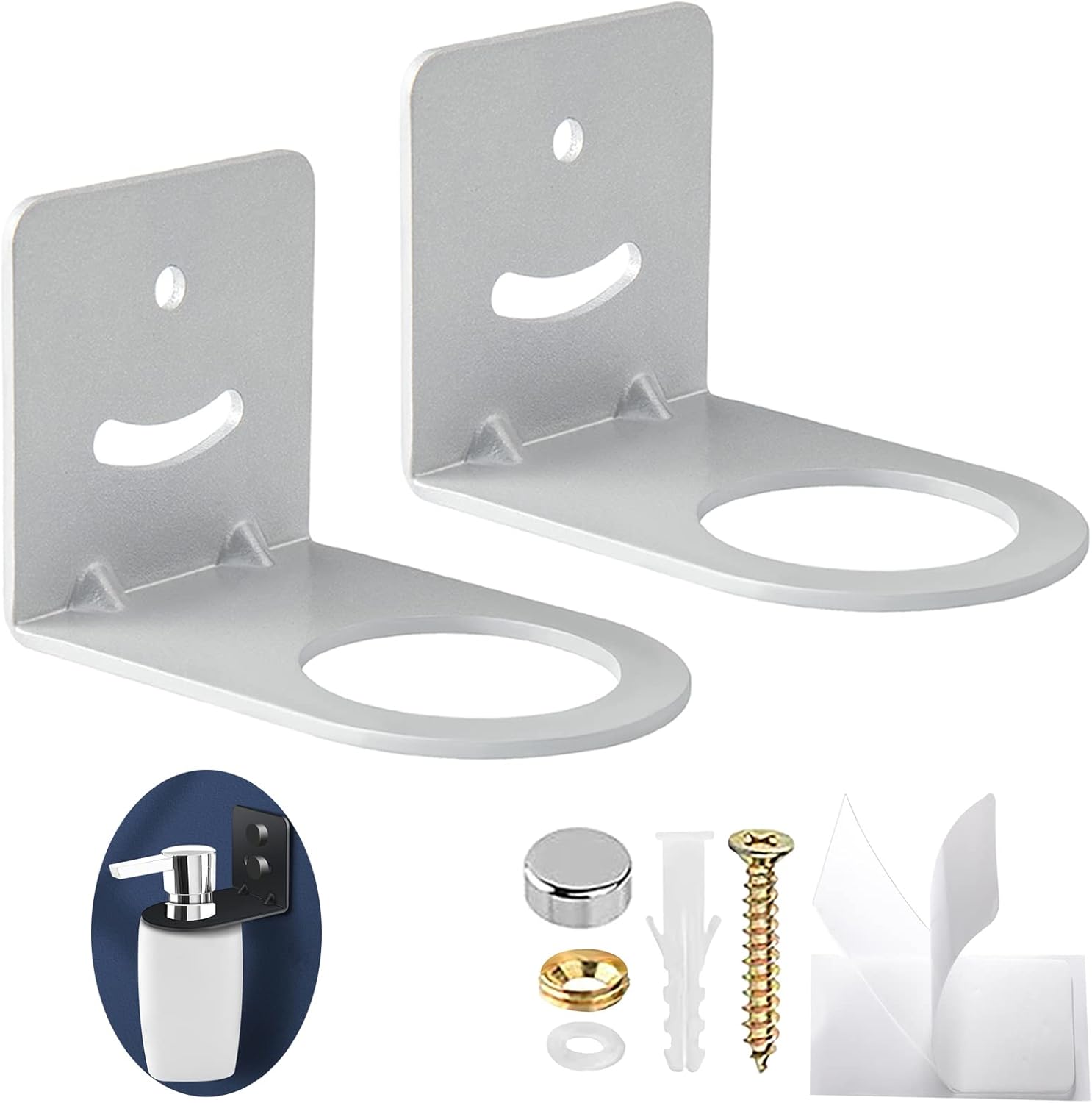 TRINENOX NonDrilling Adhesive Shower Gel Bottle Rack, Soap