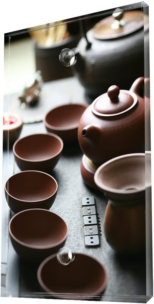 HDArt Single Blank Asian Switch Plate Cover - Japanese Zen Teapot And Teacups