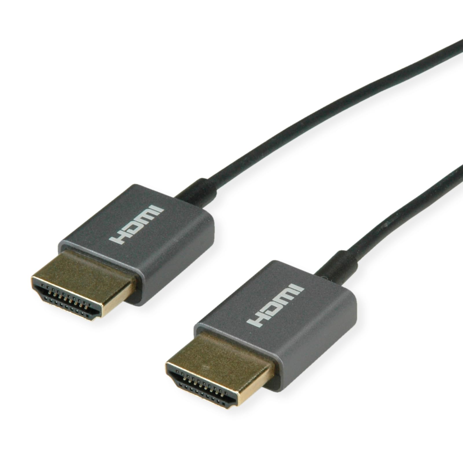ROLINE Cavo HDMI Ultra HD 8K con Ethernet, ST/ST, ultra sottile, coassiale, nero, 1,5 m