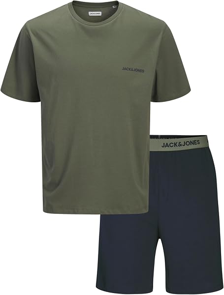 JACK & JONES Jaceverest SS Tee And Shorts Set W Mężczyźni Jaceverest Ss Tee And Shorts Set W (2 w zestawie)