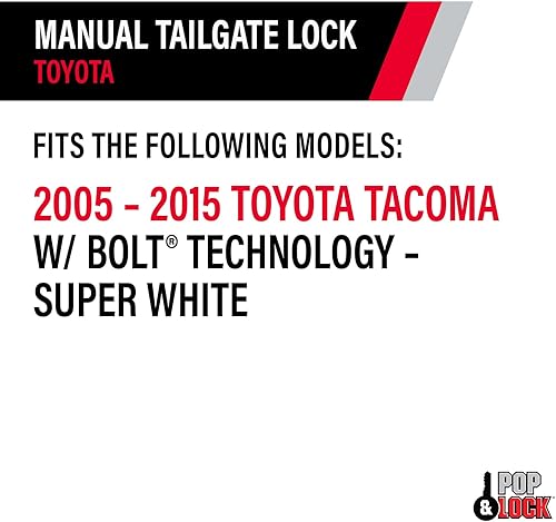Miniatura 6 de Cerradura manual para puerta trasera, de la marca Pop & Lock, para automóviles, Super blanco