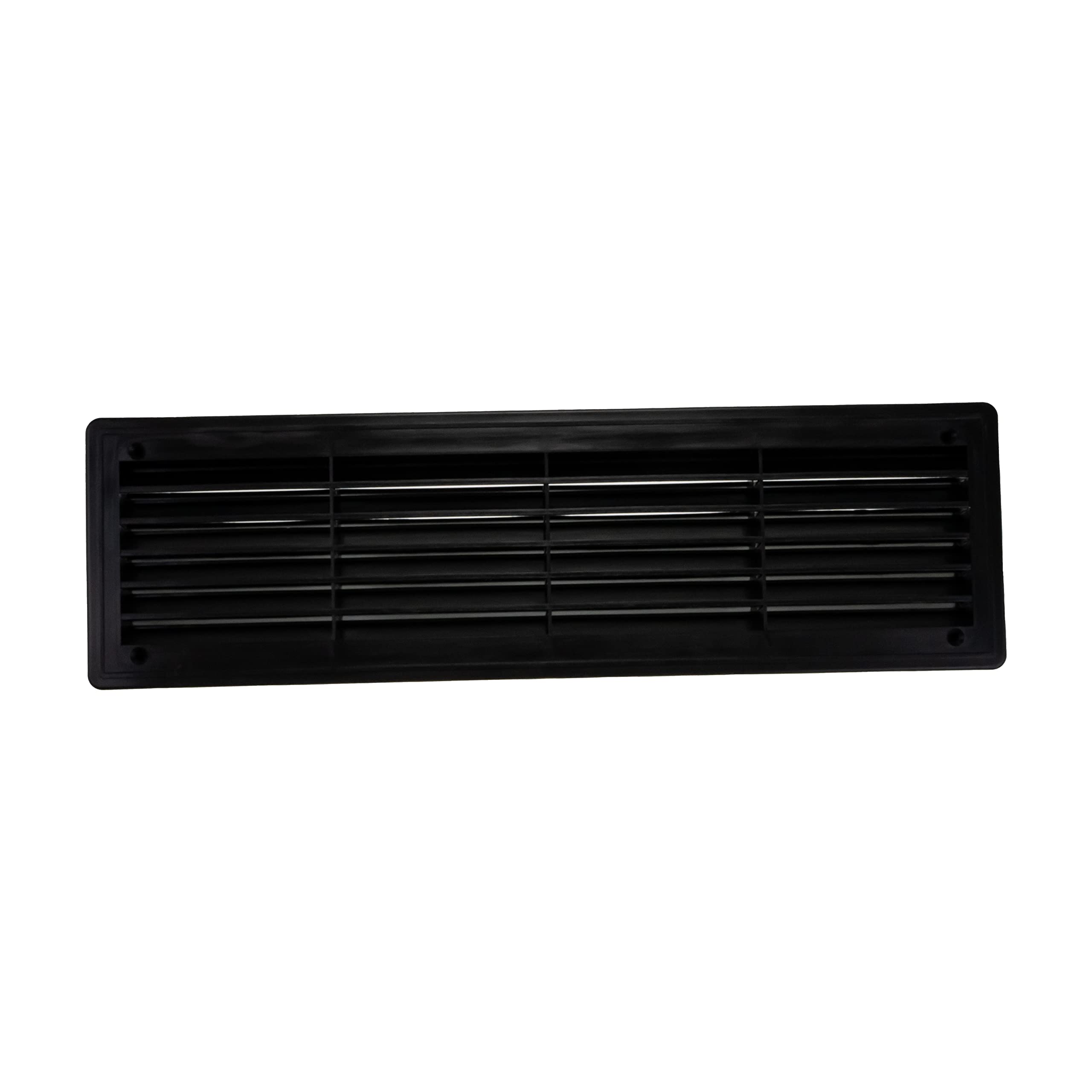 ECOPRO VENT White Color 18 inchx 5 Inch - Plastic Door Air Ventilation Grille, Two Sided. for Bathroom, Garage, Bedroom (Black)