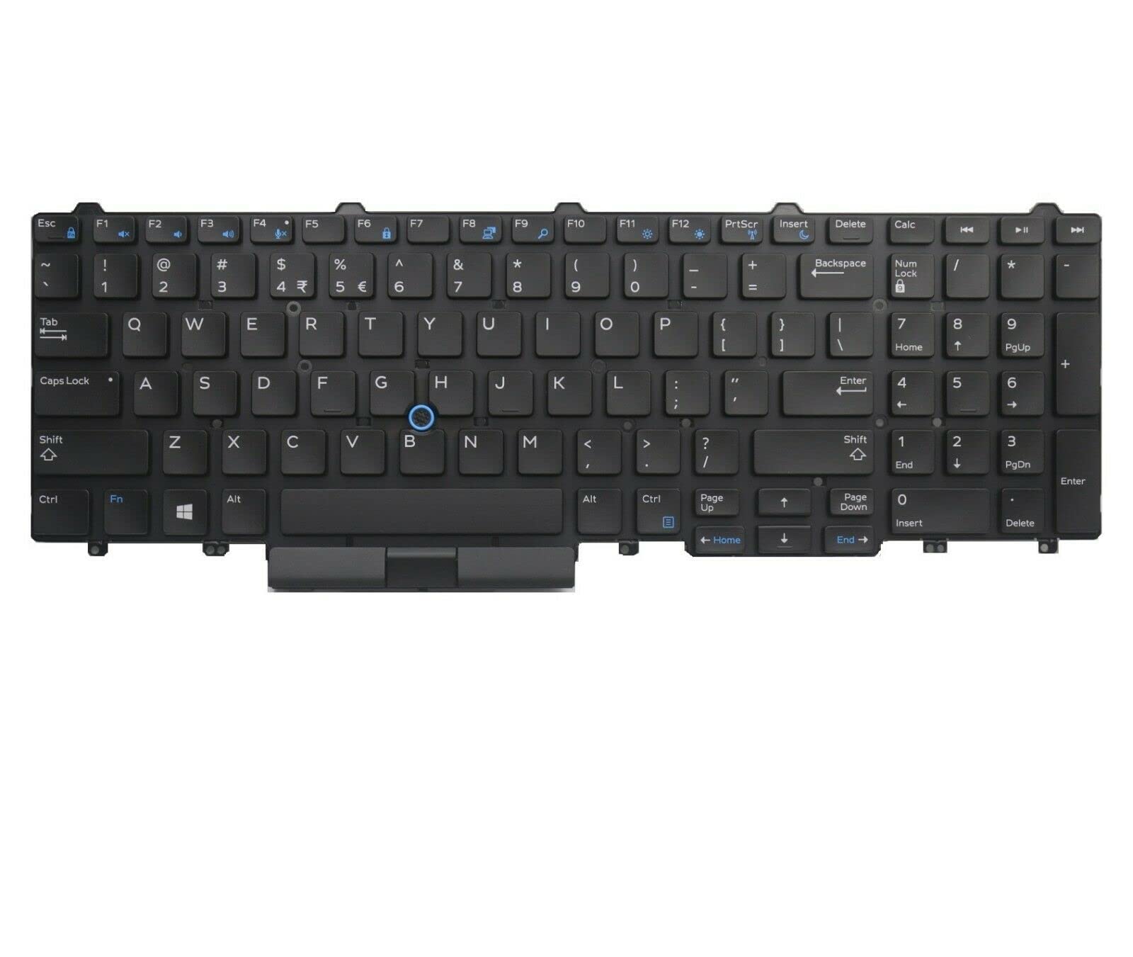 Yesvoo US Non-Backlit with Stick Pointer Keyboard for Dell