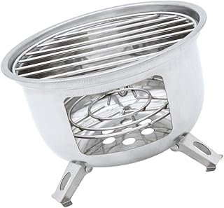 KONTONTY 1 Conjunto De Acessórios Para Churrasqueira Ao Ar Livre Grelha Para Churrasco Ao Ar Livre Churrasqueira De Mesa Fogão Para Churrasco Fogão A Gás Butano Queimador Wok Suprimento De