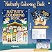 Faccito 24 Pieces Christmas Nativity Activity Coloring Book The Nativity of Jesus Coloring Page for Christmas Holiday Party Gift Goodie Bags Rewards Carnival Prizes