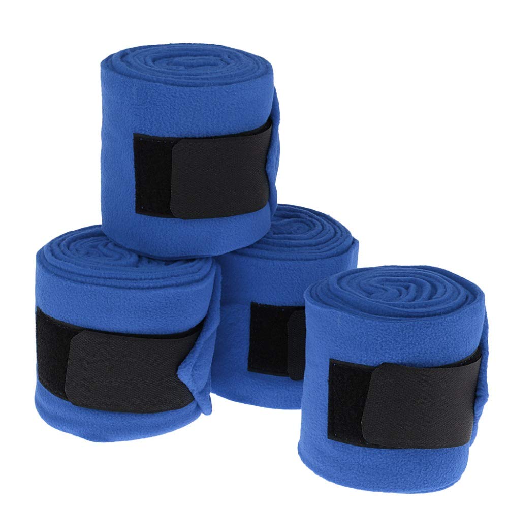 GCSEY Horse Leg Boot, Riding Soft Bandage Horse Boot 4PCS Equestrian Equipment Horse Racing Legging Protector Horse Care Products,Blue