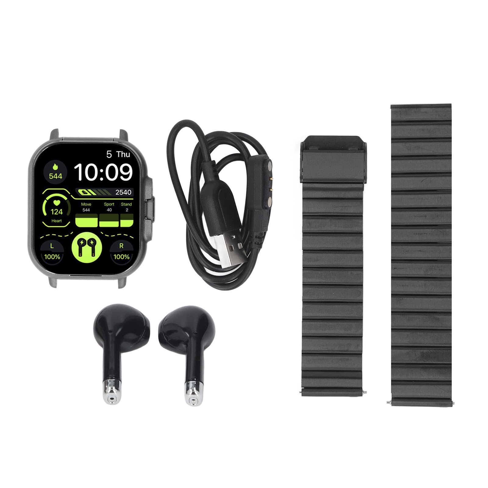 Yosoo Health Gear Reloj Inteligente 2 en 1 con Audífonos Bluetooth,