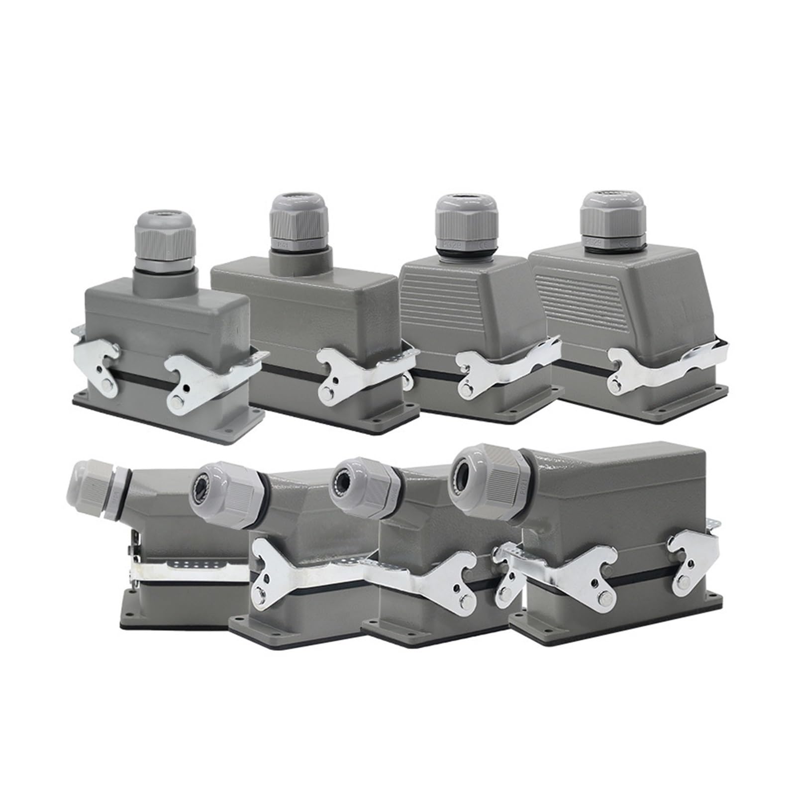 Conector industrial resistente HDC-HE de 4 pines y 500V para cableado de aviación 3