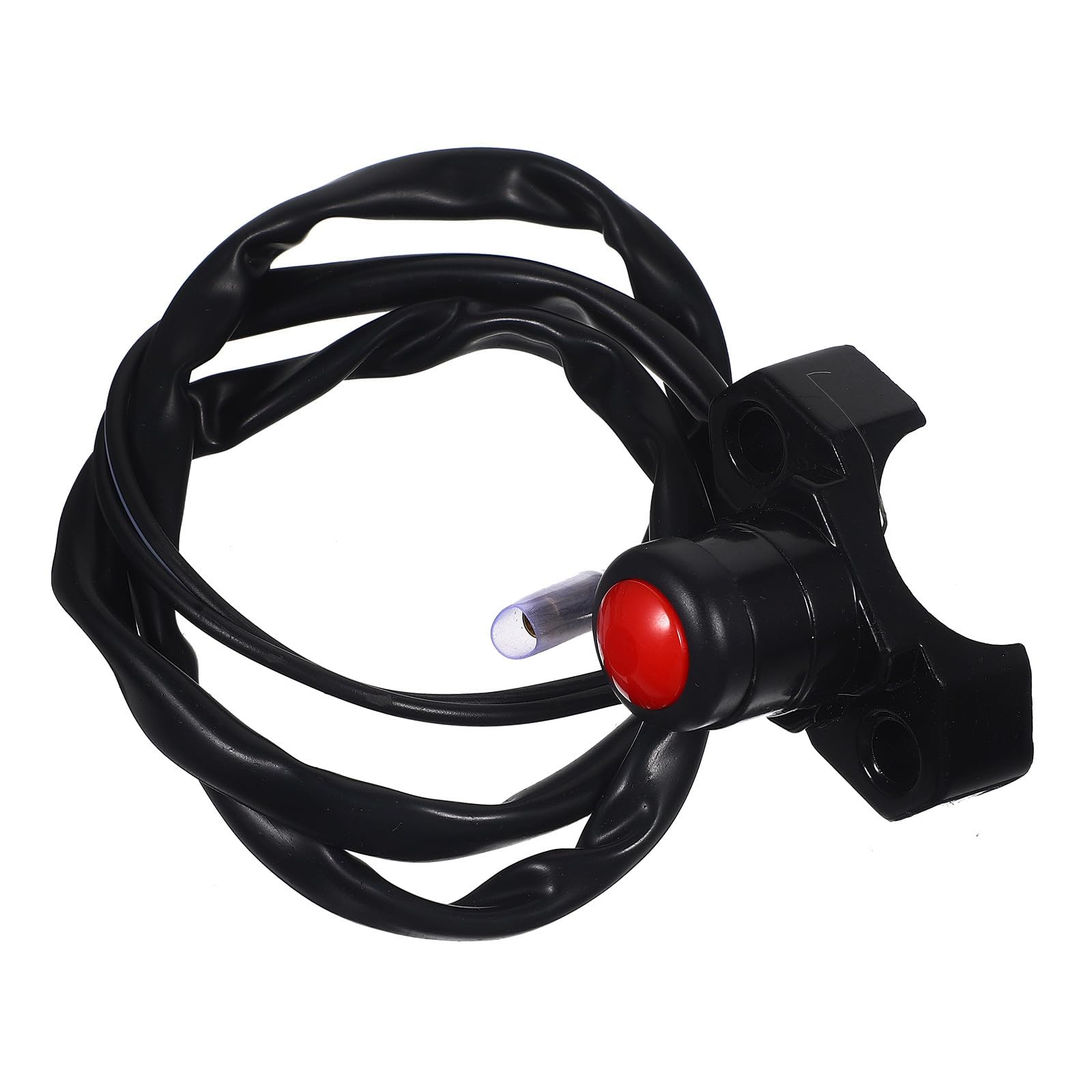 Motorcycle Handlebar Push Button Switch Off Horn Button Red Self-Reset for Dirt Bike Off-Road Motorbike Electrical Part