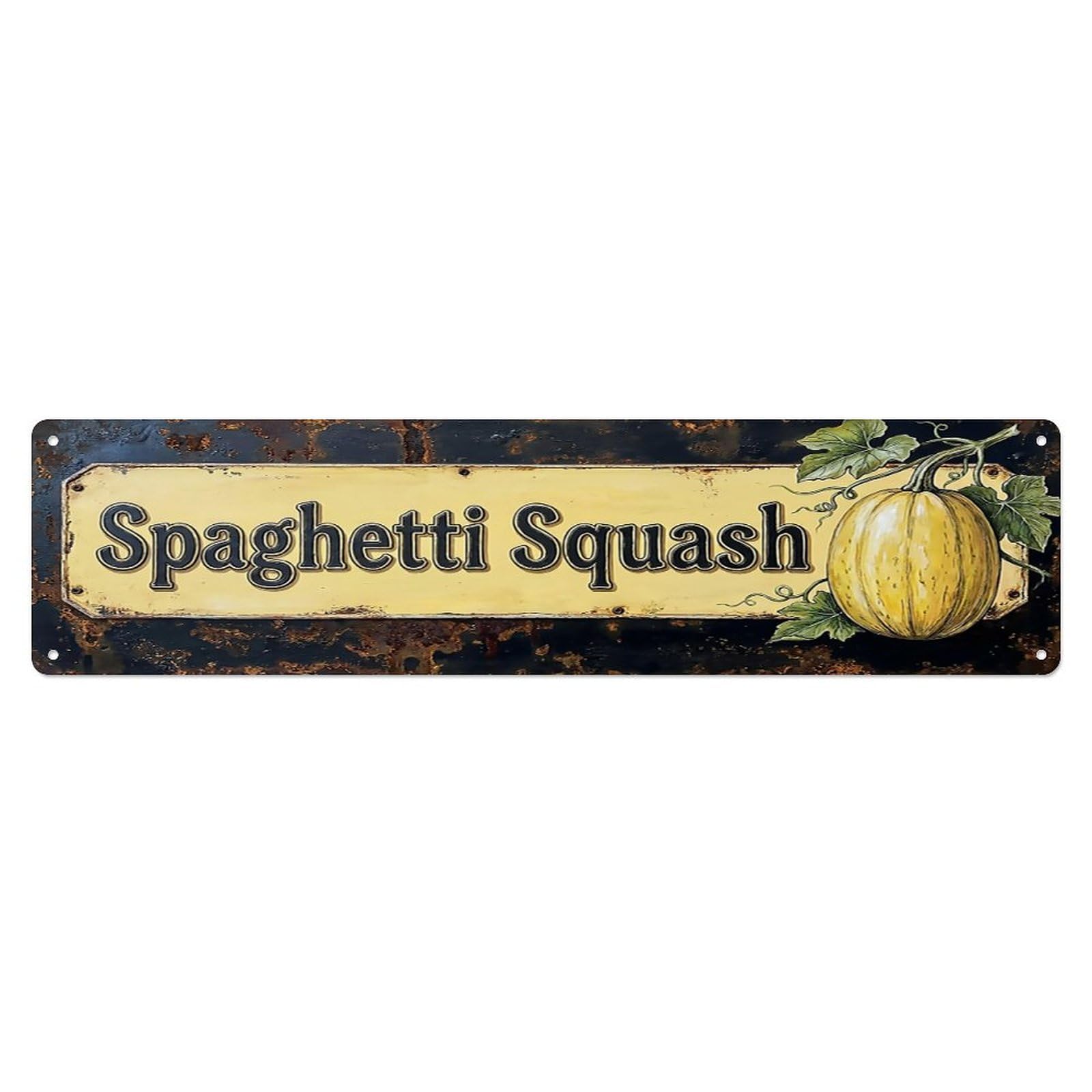Vintage Spaghetti Squash Stringy Farmhouse Metal Tin Sign