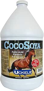 Uckele CocoSoya Granular Horse Supplement - Omega Fatty Acid Supplement for Horses - Equine Vitamin & Mineral Supplement - 1 Gallon