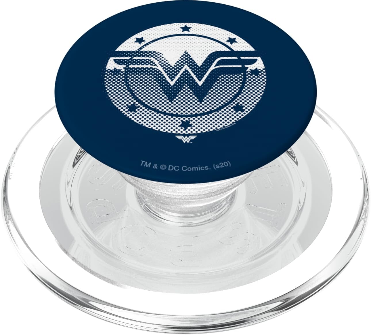Wonder Woman Halftone Shield Logo PopSockets PopWallet for MagSafe