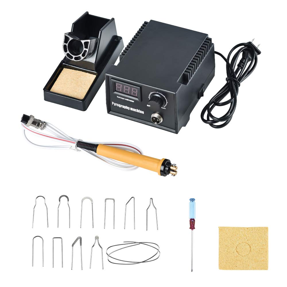 Buy Wood Burning Kit, English Panel 60W Pyography Wood Burning Tool Kit