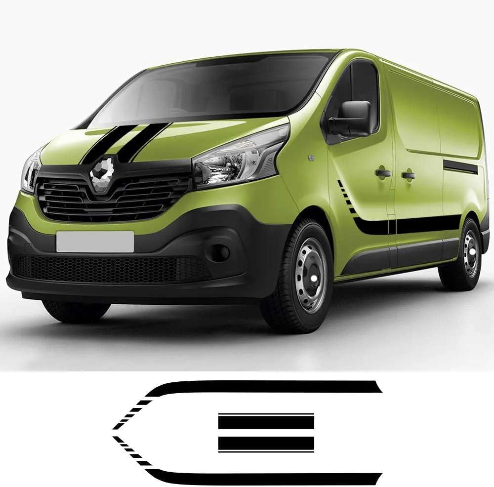 For Renault Trafic 2 3 MK3 MK2 Camper Van Car Door Side Graphics Stickers Vinyl Film Hood Bonnet Decals Tuning Accessories Decor Decal Accessories