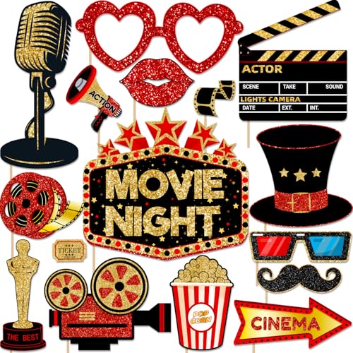 Movie Night Supplies Photo Booth Props Hollywood Photobooth