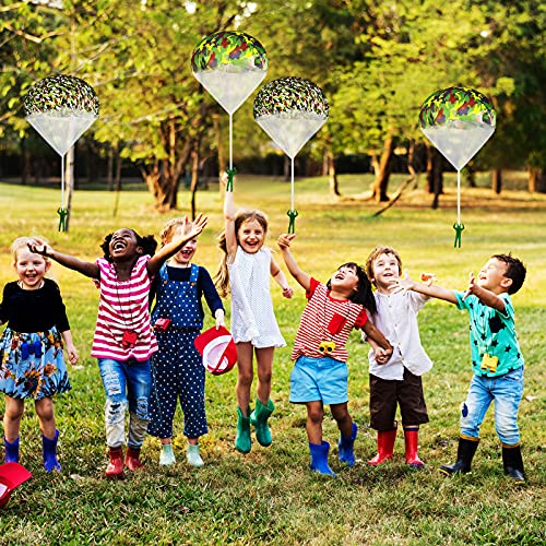 Aoriher 12 Pcs American Flag Army Parachute Toy Action Figures, Boys Outdoor Games, No Battery Flying Toys for School Gifts Present - Thumbnail 6