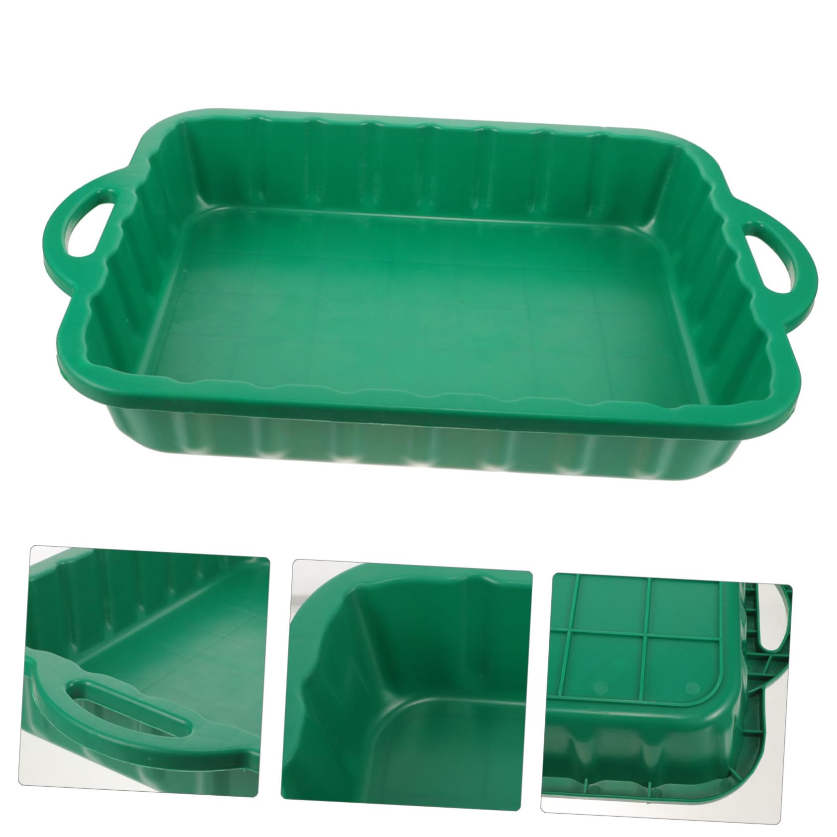 Bac de Récupération D’huile Moteur en Plastique Vert, Facile à Verser