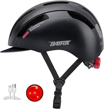 Multi-Sport Bike Helmet for Adults with LED Rear Light | Anti-Scratch Coating - Road Cycling Commuting Skating Scooter Skateboard
