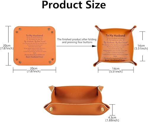 Miniatura 5 de Regalos para esposos de parte de la esposa, regalos de cuero para el tercer aniversario, regalos de cuero para marido, regalos de cumpleaños de boda